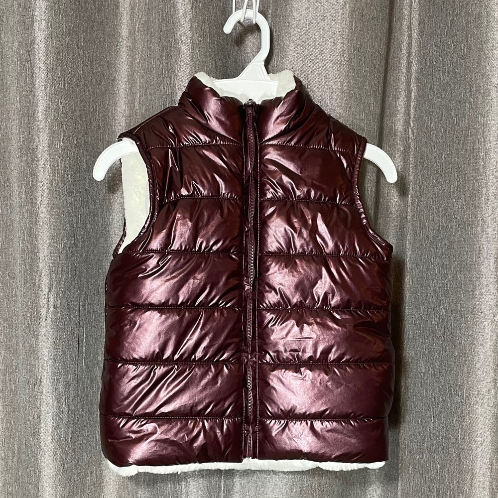 Epic Threads Girls Full Zip Puffer Reversible Vest 6 New